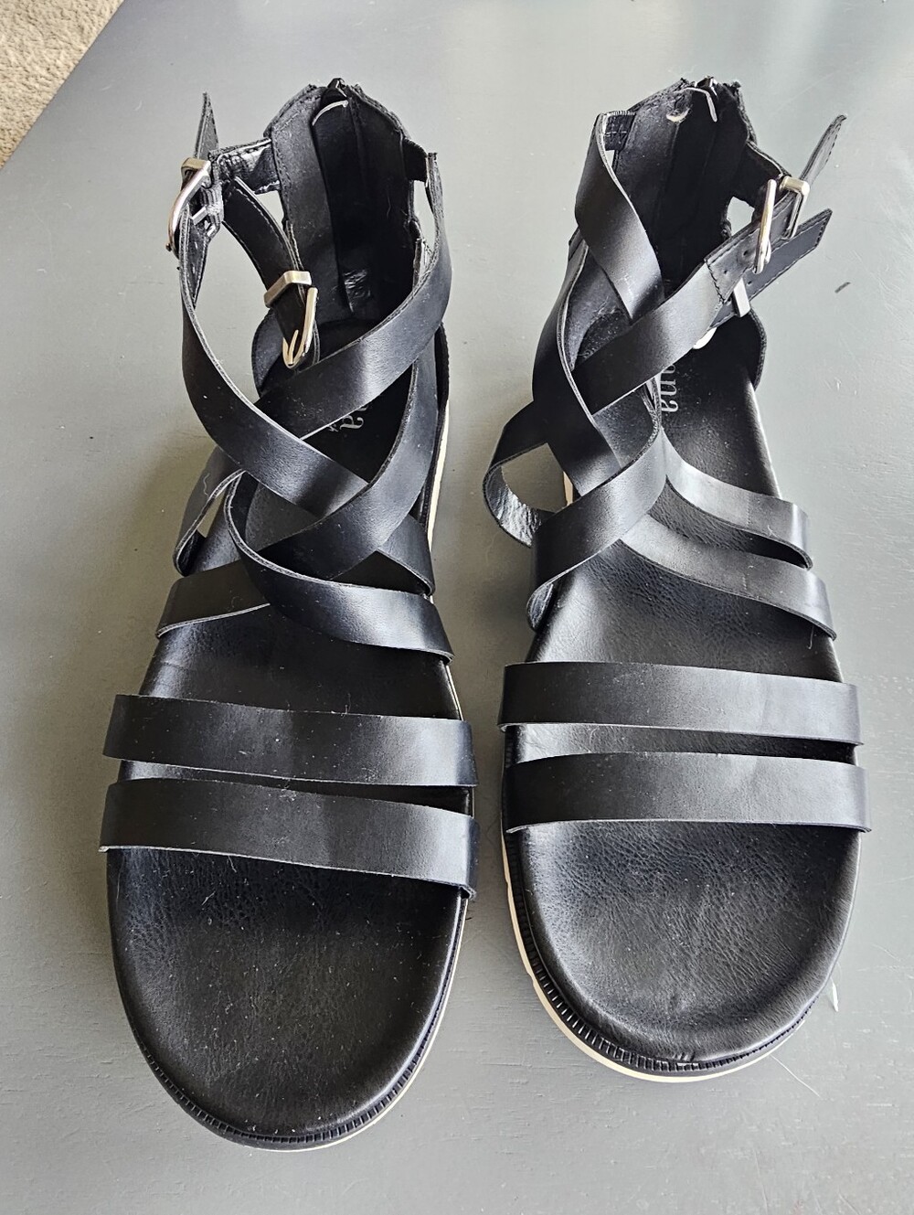 Womens Gladiator Sandles Sz 9 Blk